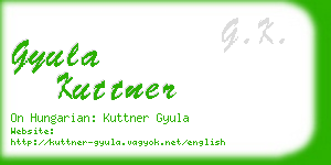 gyula kuttner business card